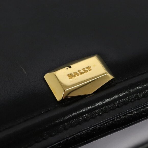 BALLY Shoulder Bag Leather Black Auth - Picture 8 of 16